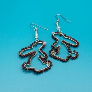 Wire Wrapped Rabbit Earrings